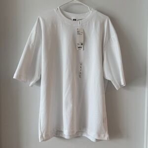 Uniqlo AIRism Cotton Crew Neck Oversized T-Shirt - L NWT